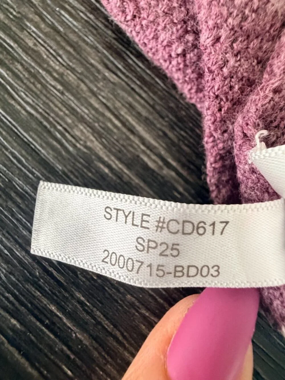 J. Crew Cotton Seed-Stitch Crewneck Sweater Raglan Sleeve Plum Large #A2849
